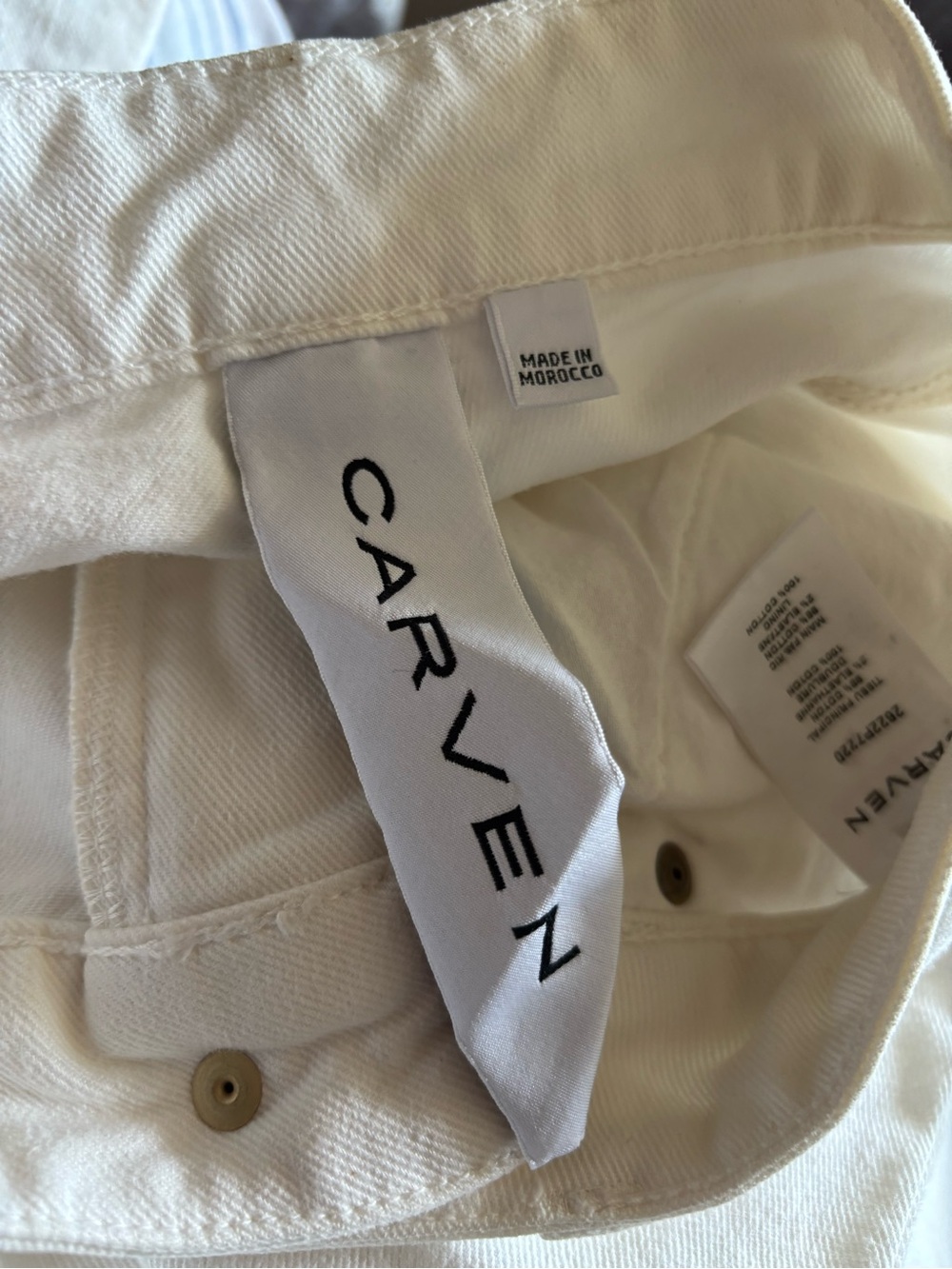 Carven Women Straight Leg Jeans in White - Picture 3 of 3